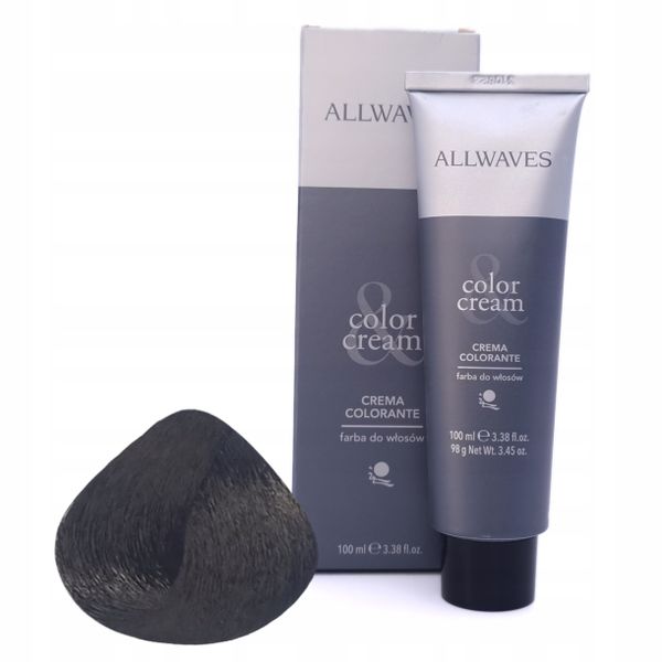 ALLWAVES Farba do włosów 1.00 - Intensywna Czerń - 100ml zdjęcie 1