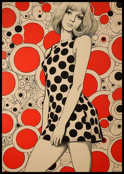 Plakat 59,4x84,1cm Czerwone Kropki zdjęcie 2