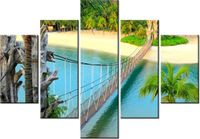 70 100CM OBRAZ 5 ELEM WAKACJE WYSPIE SENTOSA DRUK PŁÓTNO