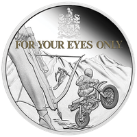 Tuvalu: For Your Eyes Only kolorowany 40. rocznica filmu 1 uncja Srebra 2021 Proof