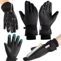 Męskie rękawiczki zimowe termiczne ciepłe wodoodporne dotykowe do telefonu