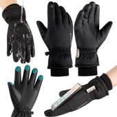 Męskie rękawiczki zimowe termiczne ciepłe wodoodporne dotykowe do telefonu