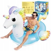 Materac Dmuchany Jednorożec GIGANT na Basen Plażę Uchwyty 224x159cm Bestway