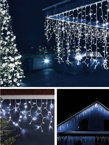 DŁUGIE LAMPKI 500 LED SOPLE ŚWIATEŁKA ŚWIĄTECZNE ZEWNĘTRZNE Z EFEKTEM FLASH na Arena.pl