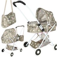 Wózek Dla Lalek Gondola Głęboki + Torba Gwiazdki