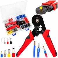 ZACISKARKA PRASKA TULEJK PRZEWODÓW 0,25 - 10,0 mm2 + 1200 KONEKTORÓW ZESTAW