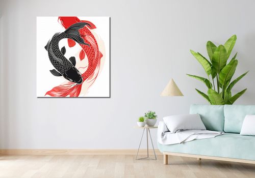Obraz 90x100cm Yin i Yang Koi na Arena.pl