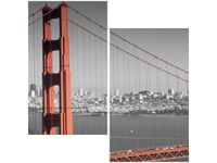 60X60CM GOLDEN GATE FRANCO FOLINI DWU OBRAZ ŚCIAN