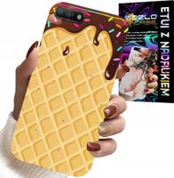 ETUI DO HUAWEI Y6 2018 - Z MOTYWEM WAFLA Z POLEWĄ CZEKOLADOWĄ