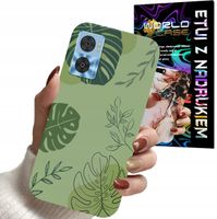 ETUI CASE DO MOTOROLA MOTO E22 / E22i - LIŚCIE WZORY DLA KOBIET KWIATY RÓŻE