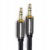 2 x Wozinsky uniwersalny kabel mini jack 2x kabel AUX 2 m czarny