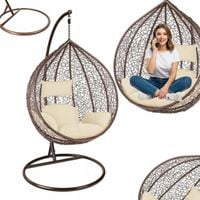 FOTEL WISZĄCY DO DOMU HUŚTAWKA DO OGRODU KOKON JAJO KOSZ BUJANY OGRODOWY