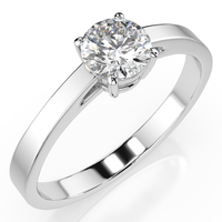 pierścionek z białego srebra 925 z diamentem (brylantem) 0,5 ct lab