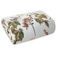 Narzuta na łóżko pikowana ROSA 170X210 biała + zielona