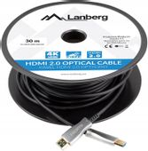 Kabel HDMI Lanberg M/M v2.0 30m czarny optyczny