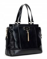 Monnari Piękna klasyczna czarna torebka Shoper Na ramię i do ręki Pasek