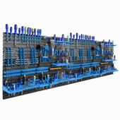 Tablica warsztatowa narzędzia 231,6x78 cm Niebieskie uchwyty