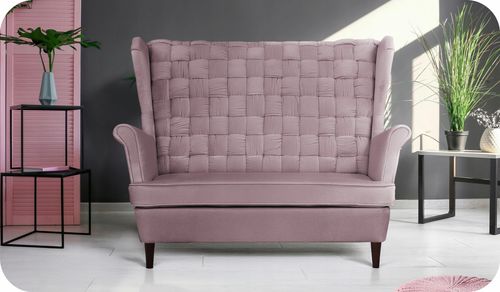 Sofa uszak Carol grafit skandynawska kanapa 2-os. sprężynach na Arena.pl