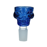 cybuch szklany skull 18,8 mm niebieski