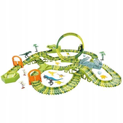MEGA TOR WYŚCIGOWY PARK DINOZAURÓW SAMOCHODOWY MAGIC TRACK 324 elementów na Arena.pl