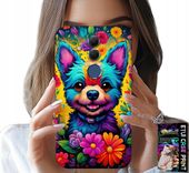 ETUI DO HUAWEI MATE 20 LITE - KWIACISTE WZORY PIESEK PIES JORK PLECKI