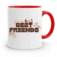 Kubek Czerwony Przyjaciela We Are Best Friends Z Nadrukiem Ze Zdjęciem