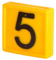 Numer identyfikacyjny do nawklekania "5", 10szt., żółty, Kerbl