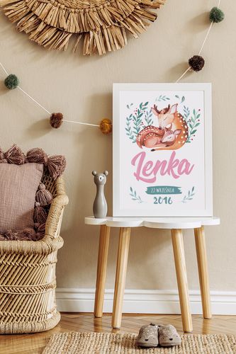 Plakat metryczka dla twojego dziecka 50x70 cm na Arena.pl