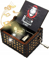 DREWNIANA POZYTYWKA DOM Z PAPIERU BELLA CIAO MUSIC BOX