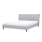 Łóżko tapicerowane 180 x 200 jasnoszare SAVERNE