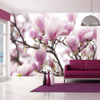 Fototapeta - Gałązka kwitnącej magnolii 400x309