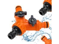 Rozdzielacz na kran 2 zawory trójnik 1/2 3/4 redukcja do węża wody