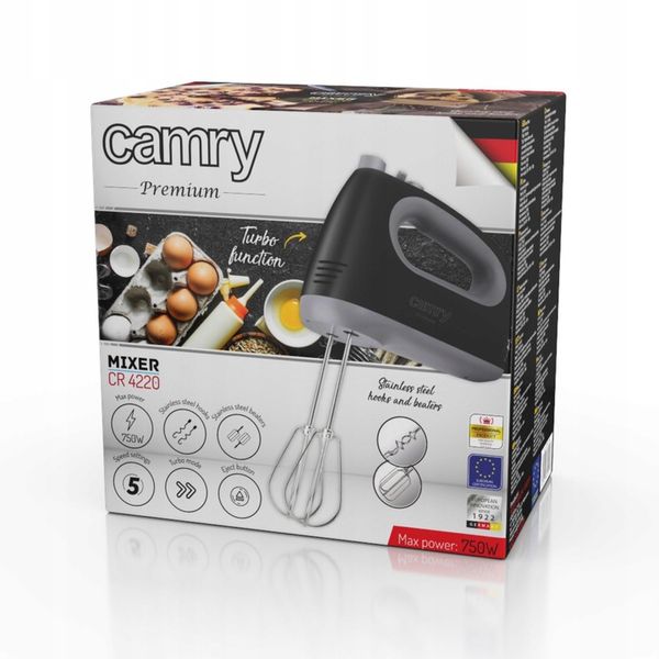 Mikser ręczny Robot kuchenny 750W 5 biegów + TURBO 4 Mieszadła Wolny start zdjęcie 4