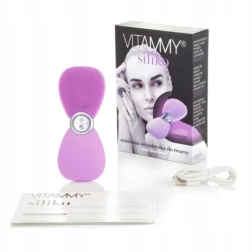 SONICZNA SZCZOTECZKA DO TWARZY PODGRZEWANA MASAŻER 2PROGRAMY VITAMMY SILIKO na Arena.pl