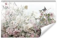 Fototapeta Do Salonu Abstrakcja Rośliny KWIATY Ptaki 180cm x 120cm
