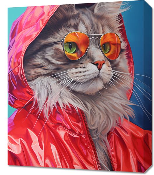 Obraz 50x60cm Kot w Stylu zdjęcie 1