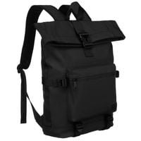 duży plecak miejski z wodoodpornego materiału w czarnym kolorze - peterson