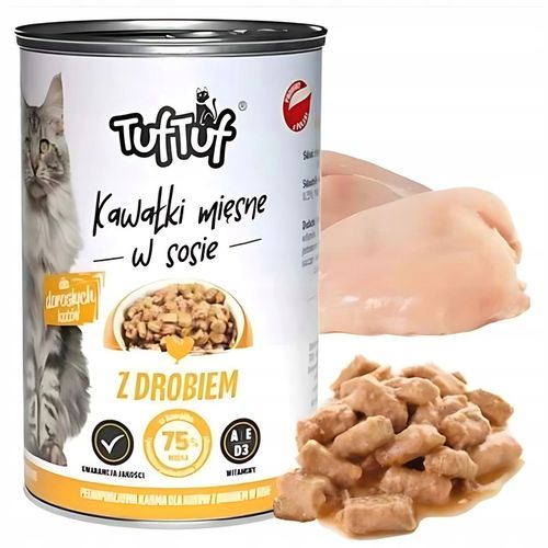 Tuf Tuf karma mokra dla kota w sosie mix smaków puszka zestaw 24 x 415g na Arena.pl