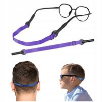 Taśma na okulary na regulowanej gumce z silikonowymi zaczepami - FIOLET