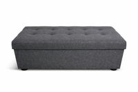 Pufa siedzisko z pojemnikiem pikowana salon przedpokój 75x40x40 czarna