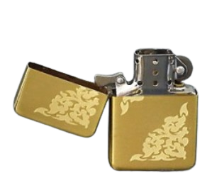 Złota Zapalniczka Benzynowa z Gotowym Grawerem Gentelo zdjęcie 1