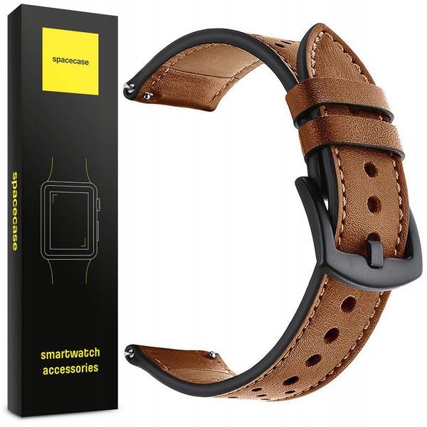 SPACECASE ELEGANCE SKÓRZANY PASEK DO ZEGARKA 22MM zdjęcie 2