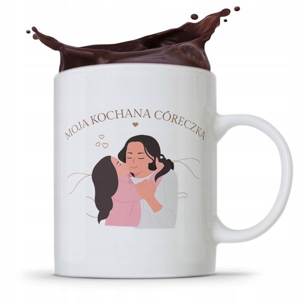 Kubek Prezent Dla Córki Moja Kochana Córeczka Z Nadrukiem Ze Zdjęciem zdjęcie 1