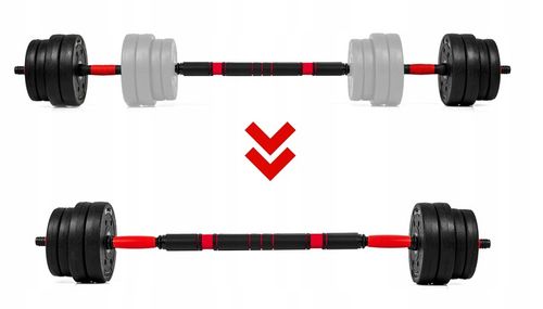 ZESTAW 2w1 dwa GRYFY do hantli 51cm z ŁĄCZNIKIEM sztanga GRYF PROSTY zacisk na Arena.pl