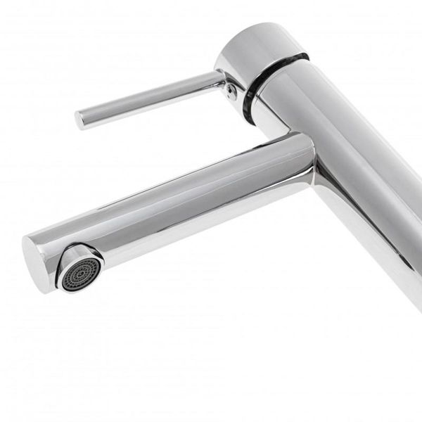 Bateria umywalkowa stojąca chrom wysoka z długą wylewką - Yoka zdjęcie 5