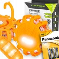 FLARA LAMPA OSTRZEGAWCZA LED KOGUT MAGNES BATERIE W ZESTAWIE WODOODPORNA