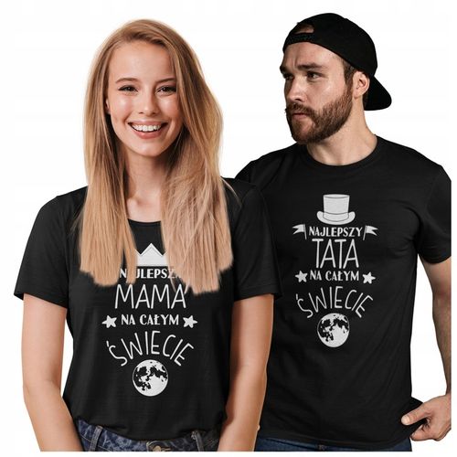 Koszulka dla Mamy i Taty PAKIET ZESTAW KOSZULEK na Dzień Ojca i Matki na Arena.pl