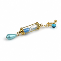 Clips of Hourglass | 8 cm | Metal Enamel | Anime Earrings | Vanitas