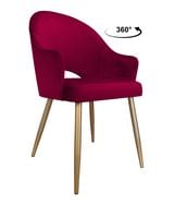 Krzesło obrotowe Velvet podstawa złota MG31