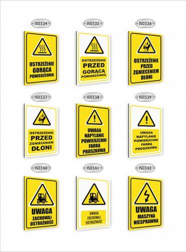 Tabliczka znak informacyjny dibond 20X15 UWAGA MATERIAŁY ŁATWO ZAPALNE na Arena.pl